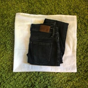 Madewell Ripped Knee Washed Black Skinny Jeans
